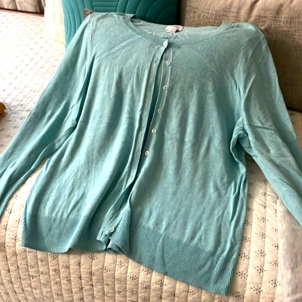 Pretty J. Crew Light Blue Cardigan - Picture 1 of 1